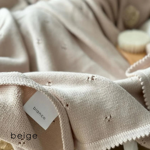 blanco ベビー ニットブランケット organic cotton blanket オーガニックコットン 無地 ブランコ